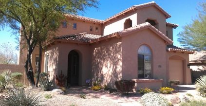 Beautiful Desert Pink Stucco Repaint