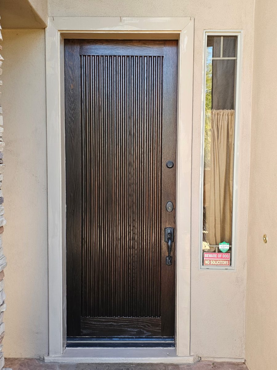 stained front door