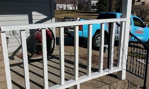 Porch Handrail Painting in Cedar Rapids, IA