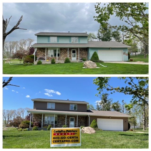 Before and After of House Painting Project