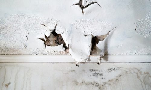 water damage on drywall