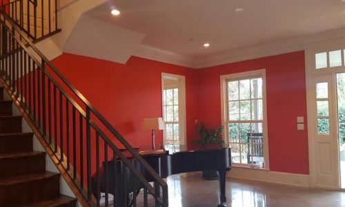 Vibrant Red Entryway