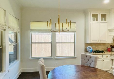 small round table in home kitchen