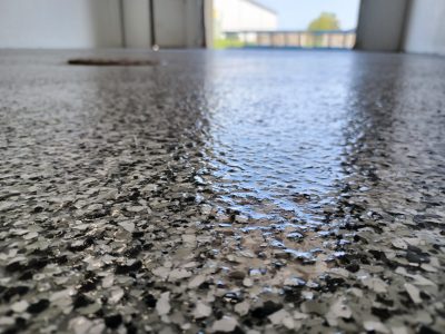 Domino Chip Finish design for floor coating