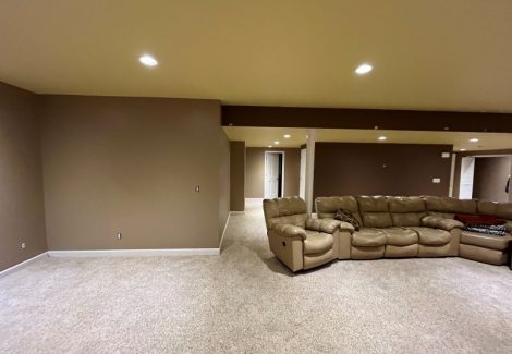 room with large couch