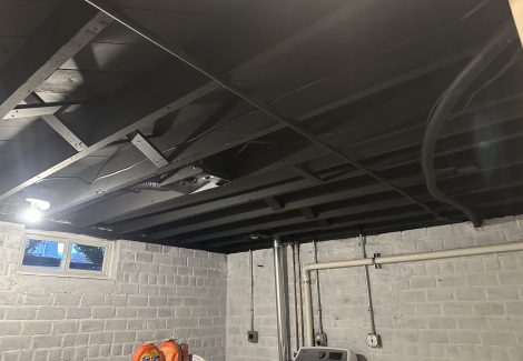 Interior Brick Painting – Basement Project