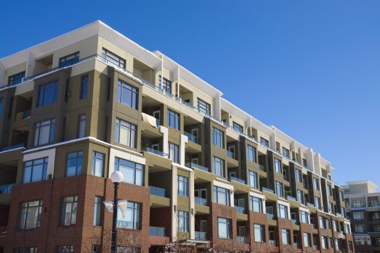 Commercial exterior painting condo bulding