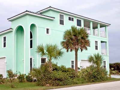 Mint green refinish to home exterior