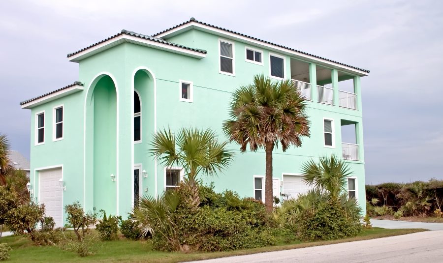 Mint green refinish to home exterior