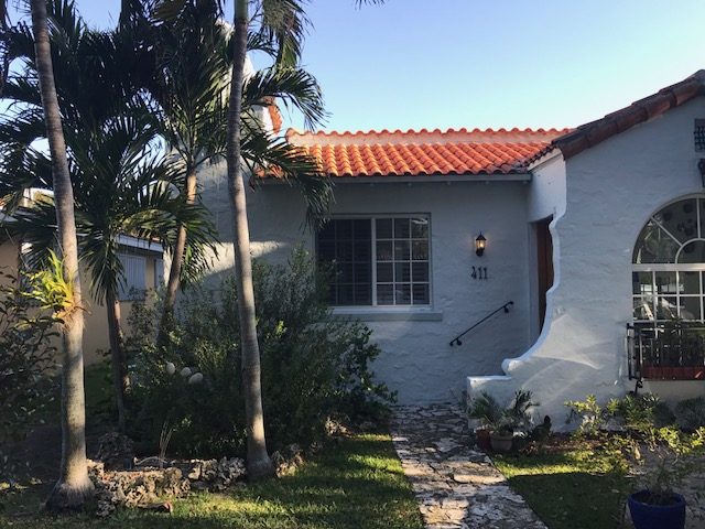 Blue and orange exterior