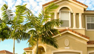 Yellow exterior home painting