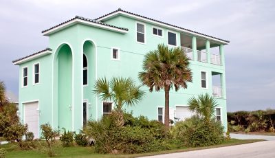 Mint green refinish to home exterior