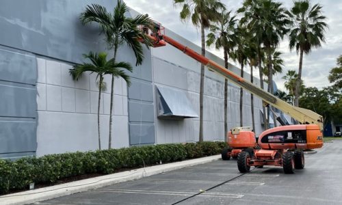 Exterior Painting on Crane