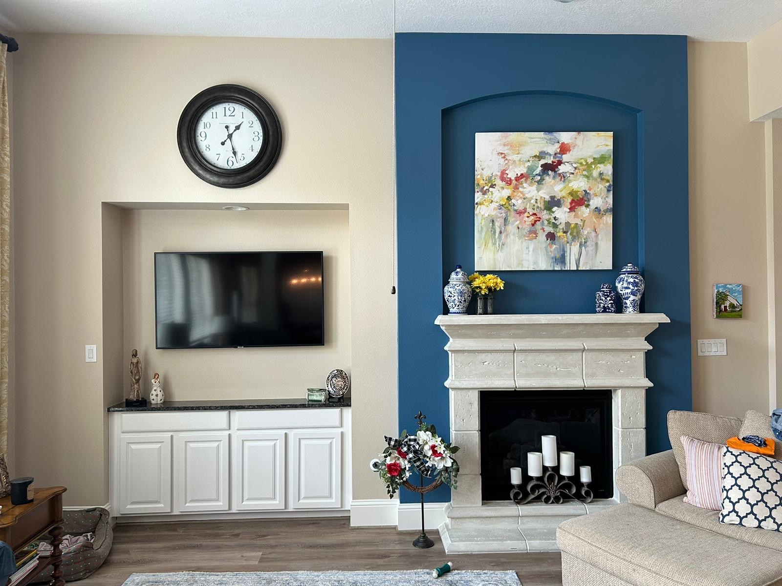 Blue Accent Wall Painting