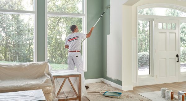 Professional Painter working on interior