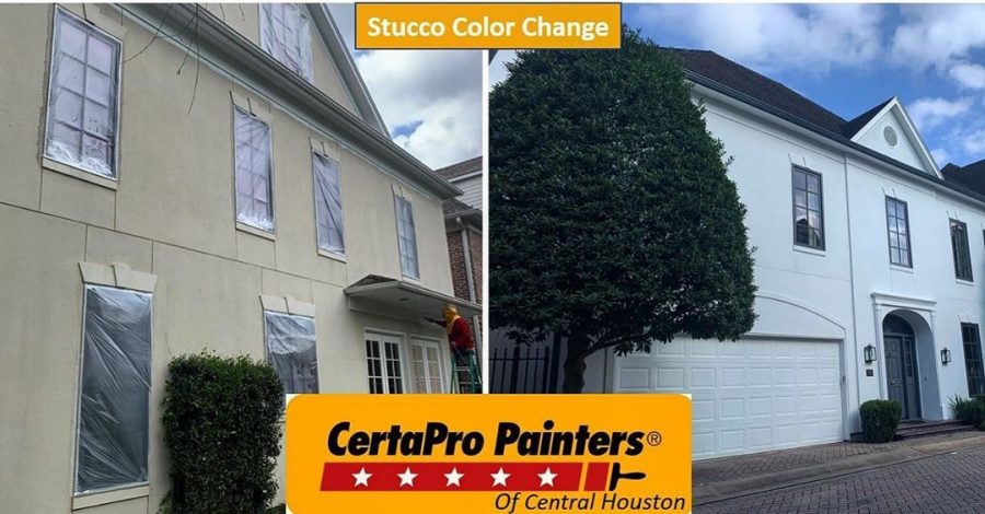 Stucco Color Change in Houston Texas Professional Painting Company