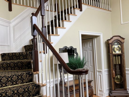 repainted foyer stairs bedminster