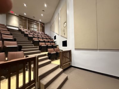 repainted rutgers university lecture hall