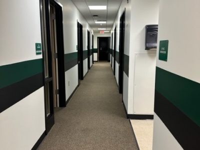 repainted basking ridge high school hallways