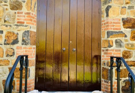 repainted exterior door for church in peapack and gladstone