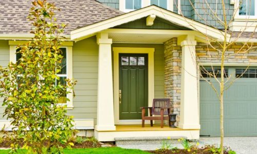 house with green front door englewood exterior painters