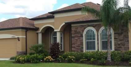 Tan Exterior with Brick