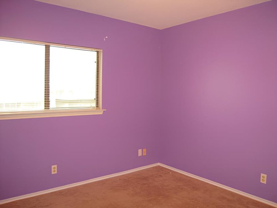 Bedroom Painted Purple in North San Antonio
