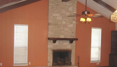 Orange Accent Wall in Bulverde, TX