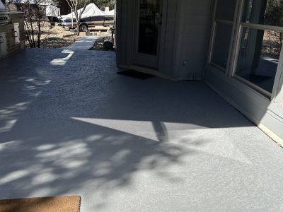 grey painted patio