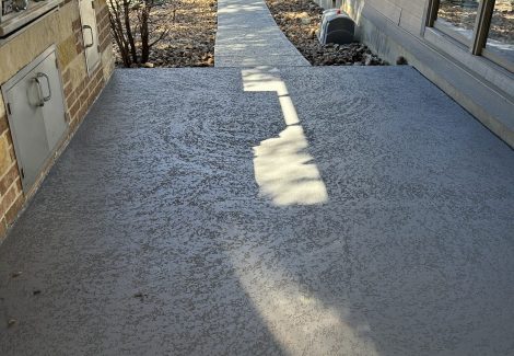 grey painted patio