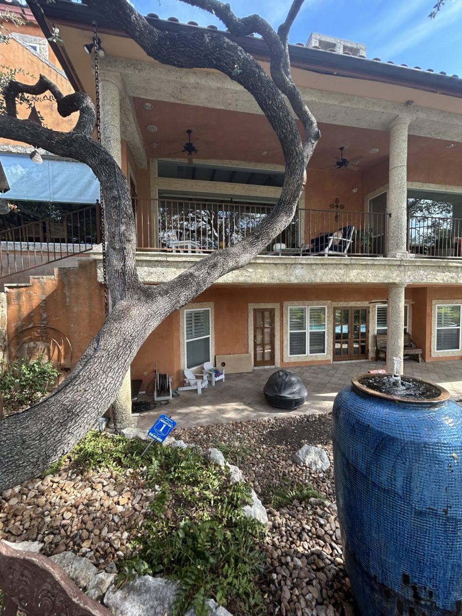 rust colored mision style stucco house exterior before repaint Preview Image 10