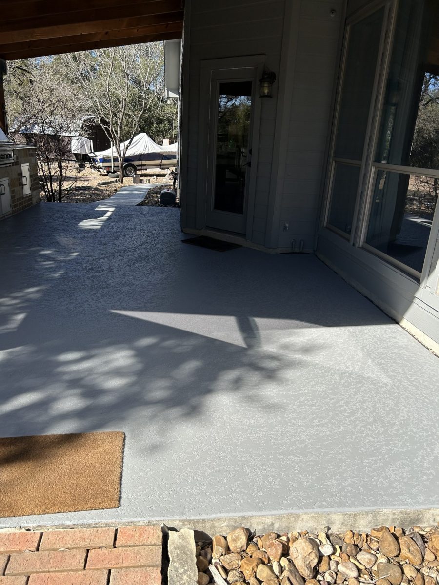 grey painted patio