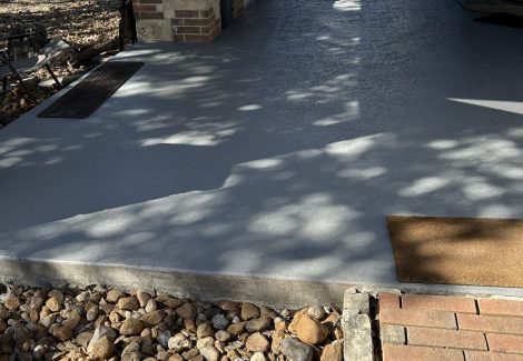 grey painted patio
