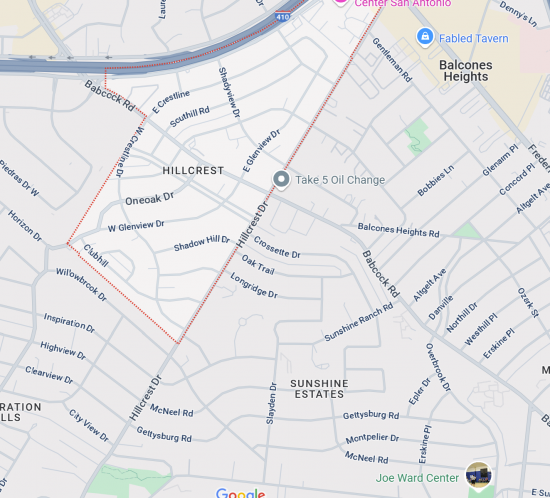 hillcrest neighborhood of San Antonio