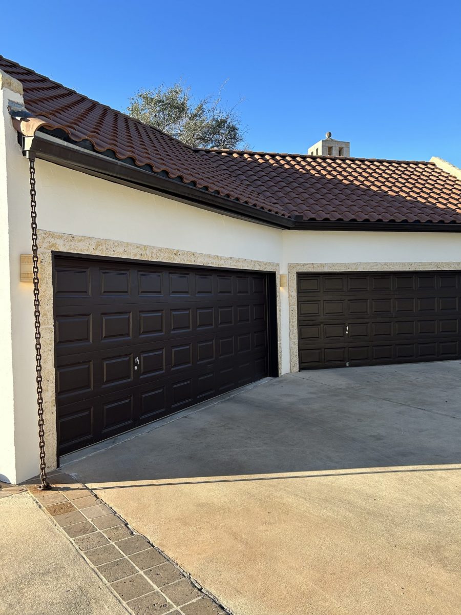 white painted missionstyle house garage door exterior Preview Image 2