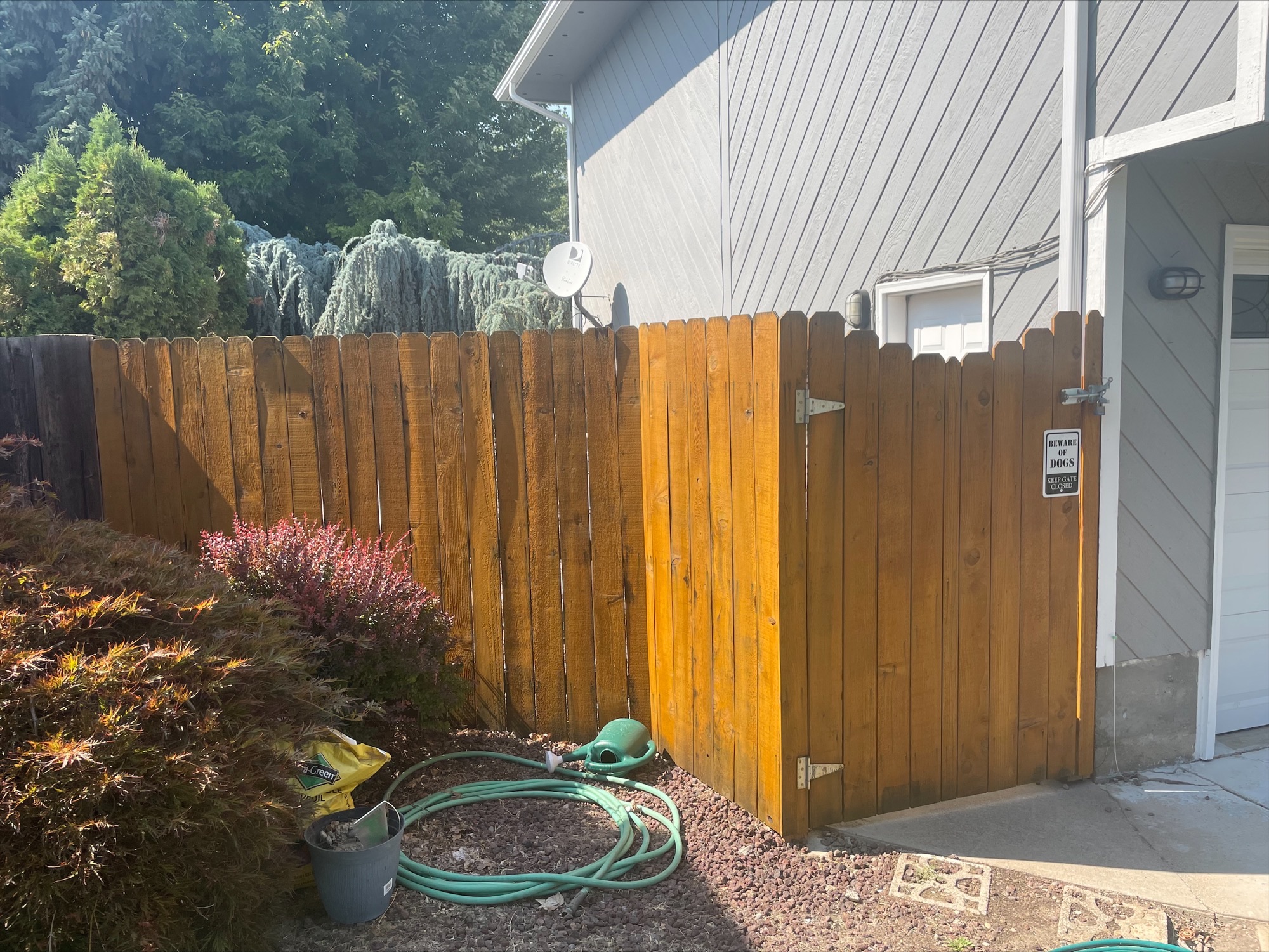 Exterior Fence Staining After