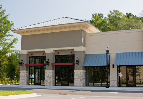 Exterior Commercial Retail Building Painted