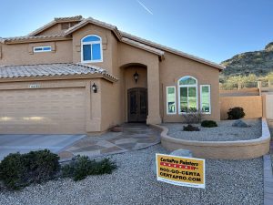 front of arizona stucco home refreshed