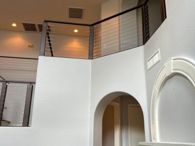 staircase and railing repainting project