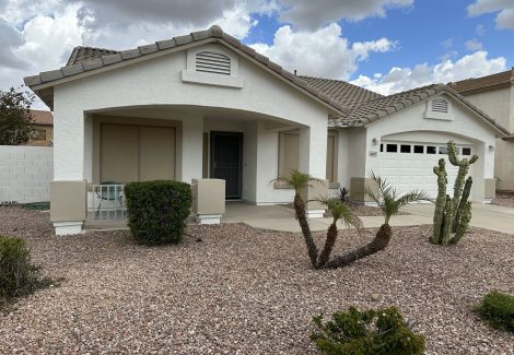 White Stucco Exterior of Home