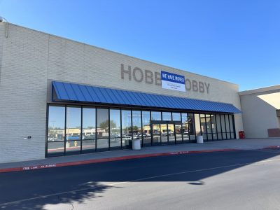 hobby lobby front store with sign shadow