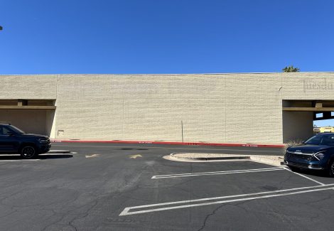 covered up commercial hobby lobby sign shadow