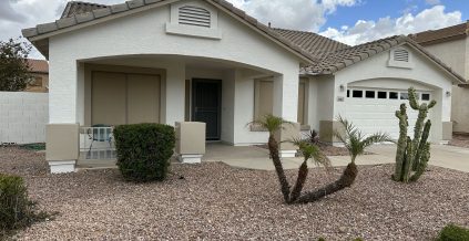 White Stucco Exterior of Home