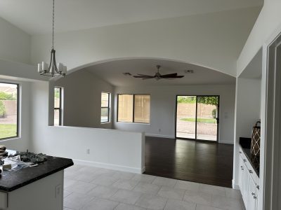 painted kitchen/living room