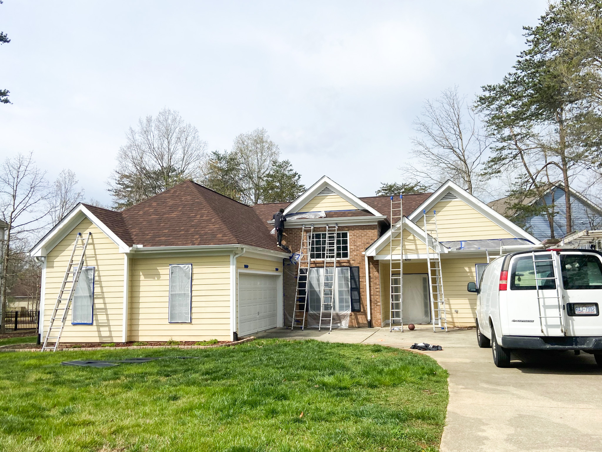 before exterior painting for homes in chapel hill