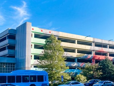 commercial exterior painting for parking garage