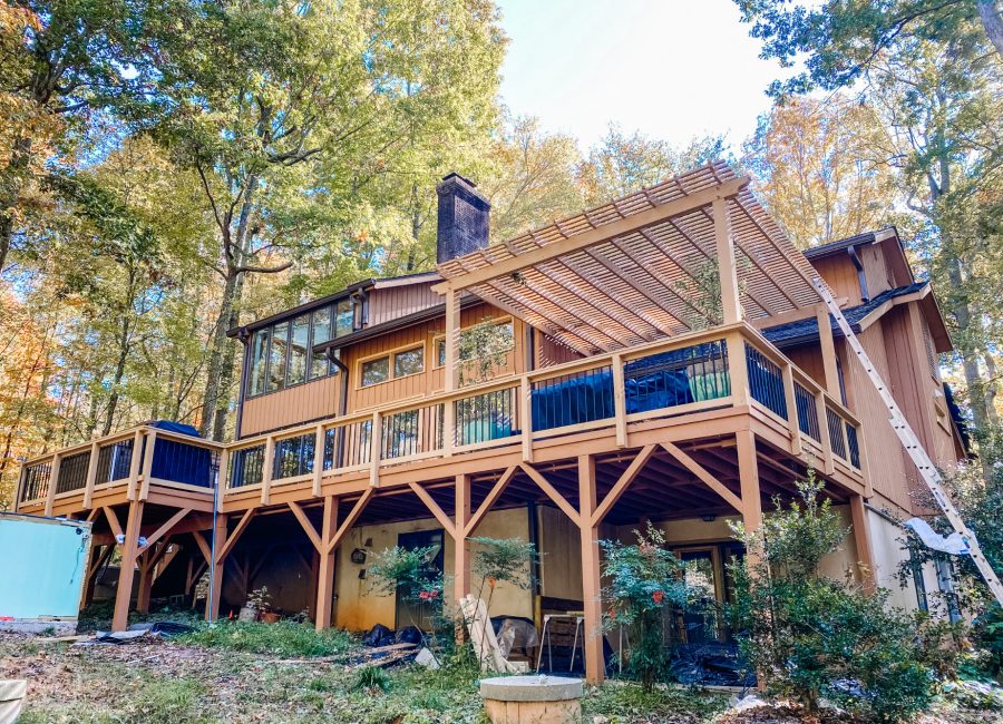 residential exterior painting for homes with decks