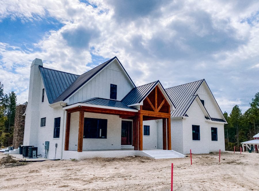 newly built home after exterior painting work