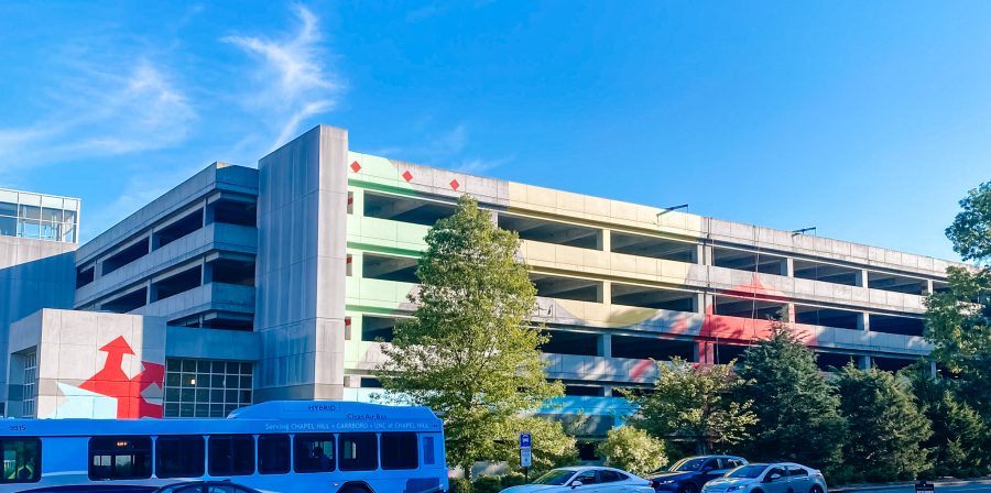 commercial exterior painting for parking garage