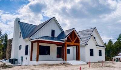 newly built home after exterior painting work